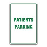 PATIENTS PARKING SIGN